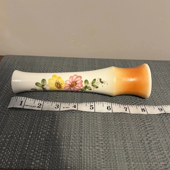 Vintage Sado Internacional Portugal Pottery FTD Floral Flower 8 1/8” Bud Vase - Picture 3 of 5